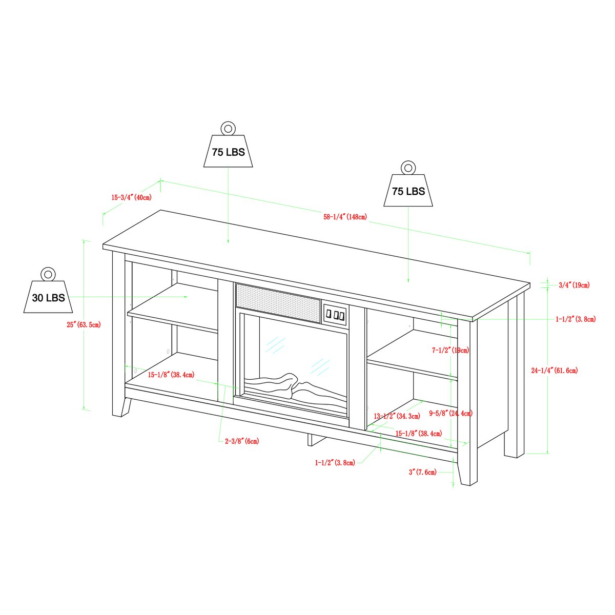 Enhance Your Living Space With The Modern Elegance Of The Bluetooth-Enabled TV Stand Fireplace